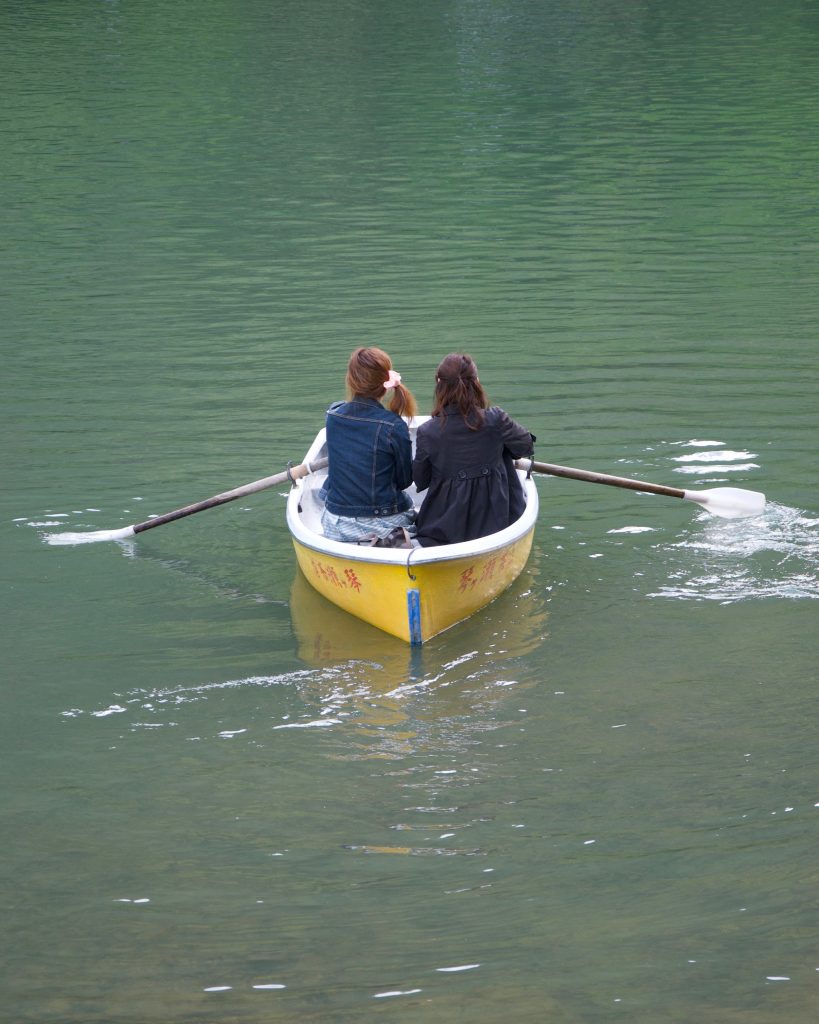 kyoto-friends_boating_lake_Grace&Lightness_friendship_by-Molly-Beauchemin