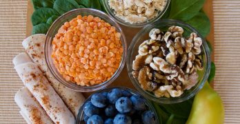 seasonal-affective-disorder-foods_banana_lentils_spinach_salmon_turkey_walnuts_blueberries