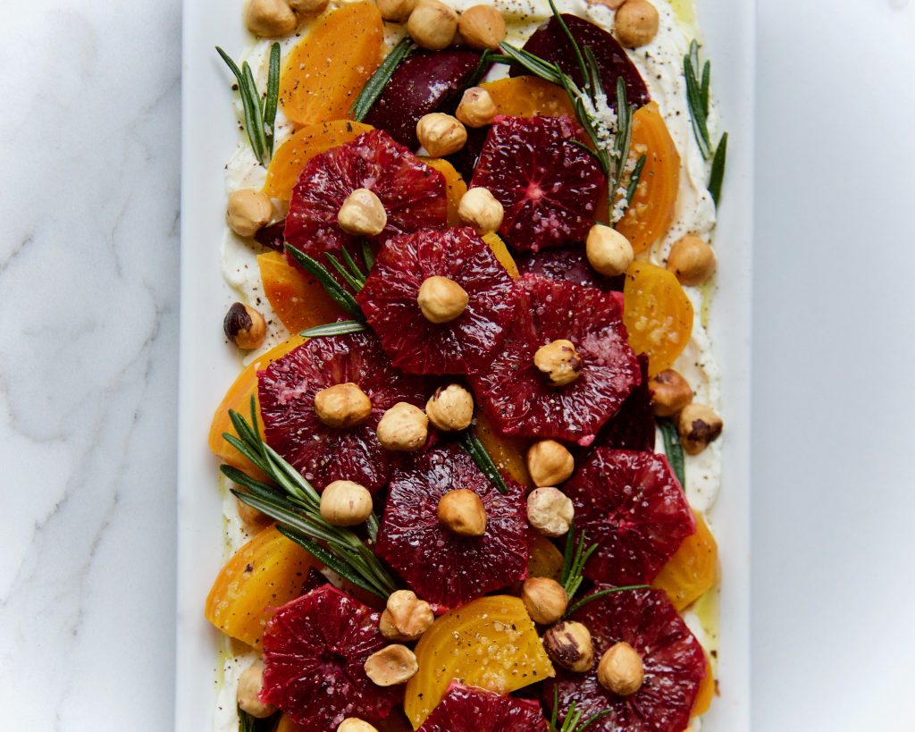 easy-hazelnut-beet-salad_blood-oranges_labneh_Grace&Lightness