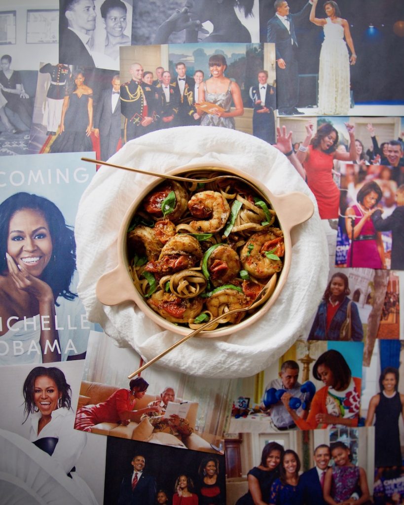 perfect-shrimp-linguine-Michelle-Obama_(c)-by-Molly-Beauchemin_Grace&LightnessMagazine