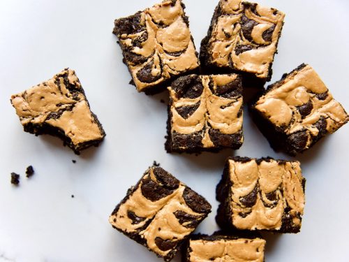 best-gluten-free-peanut-butter-brownies_brownies-with-bitemarks
