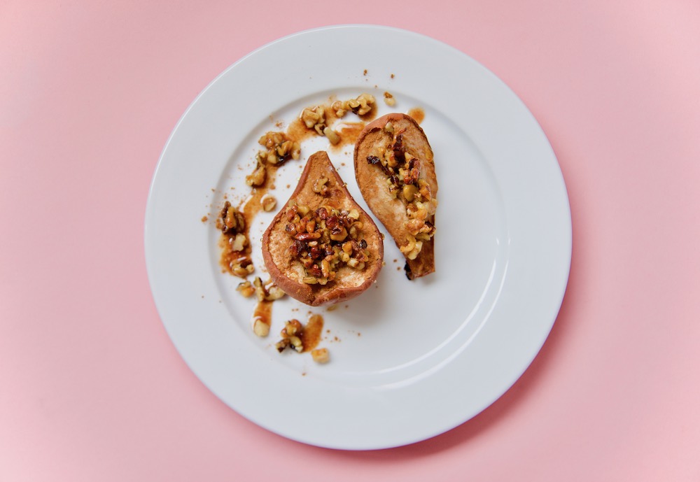 baked pears with honey and walnuts