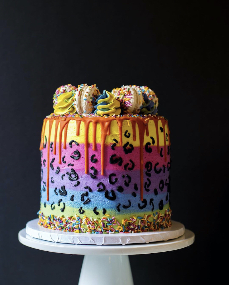 Lisa Frank Theme Birthday Cake