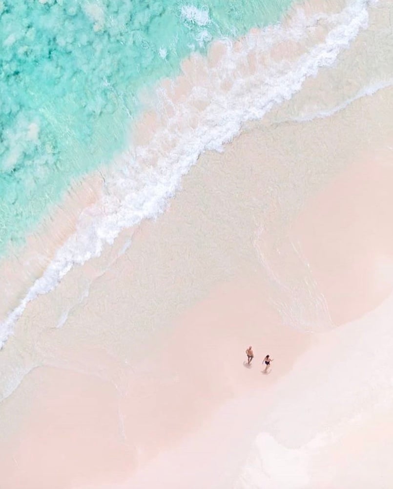 pink sand beach harbour island bahamas
