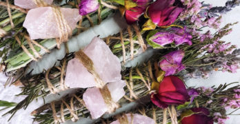 rose quartz smudge sticks
