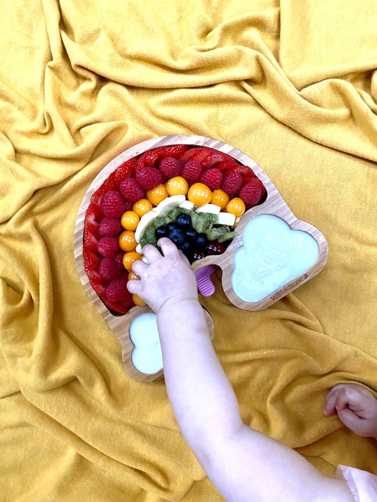 rainbow fruit plate for baby