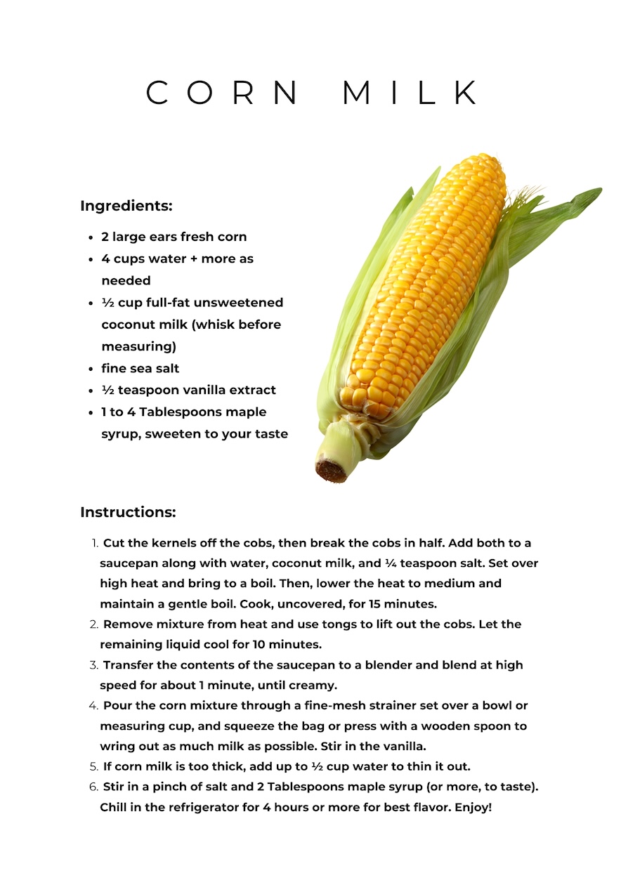 corn milk recipe