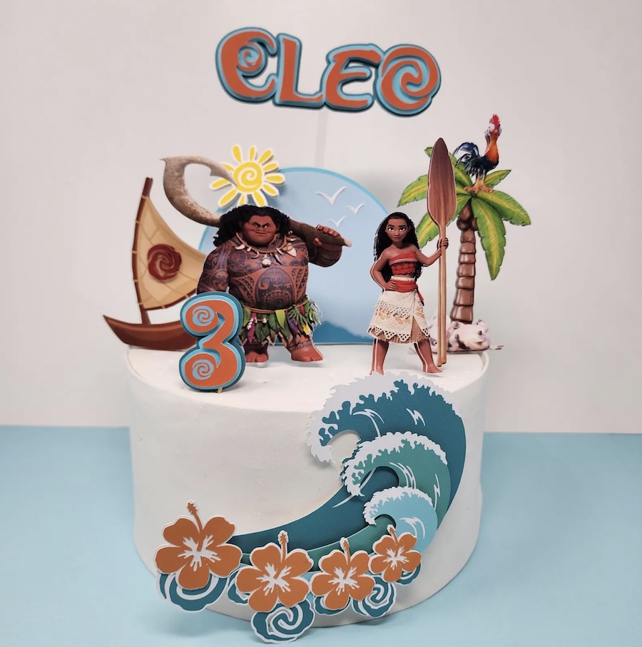 customizable moana cake toppers