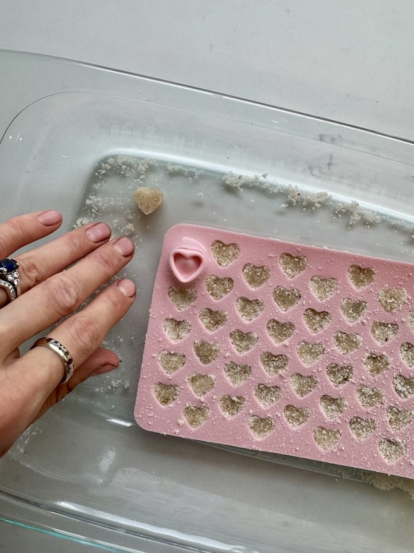 heart-shaped sugar cubes recipe