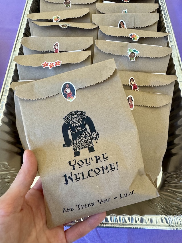 maui moana goodie bags for party favors